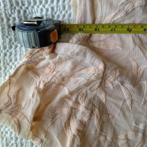 Jen's Pirate Booty Women's Sheer Beach Button Down Peach Cover Up Size S - Picture 5 of 6